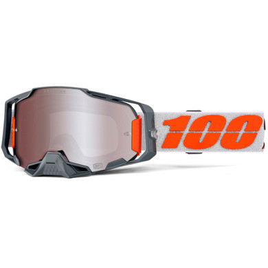 100% Armega Goggles Silver Hiper Mirror Silver