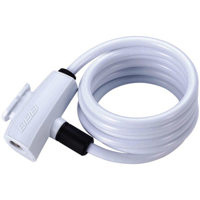 BBB BBL-61 QuickSafe Coil Cable Lock 8mm x 150cm White