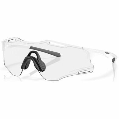 Oakley Cybr Zero Matte White W/ Clear To Black Iridium Photochromic Lens