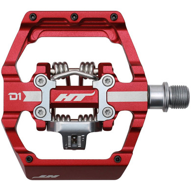 HT Components D1 Pedals (Alloy / CNC CRMO) - Red