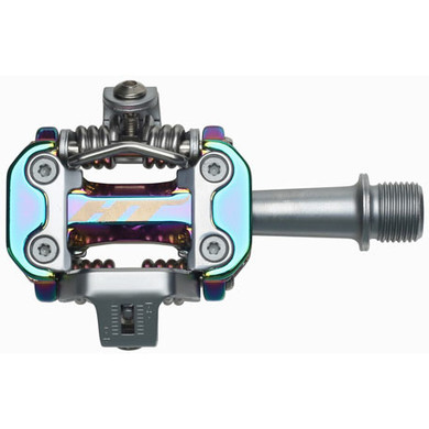 HT Components M2 Pedals (Alloy / CNC CRMO) - Oil Slick