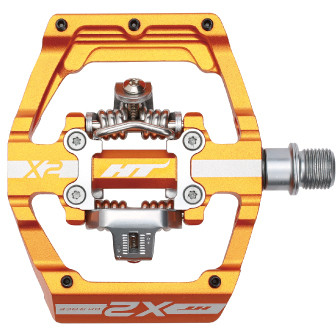 HT Components X2 Pedals (Alloy / CNC CRMO) - Orange