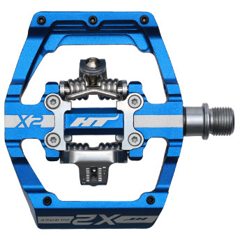 HT Components X2 Pedals (Alloy / CNC CRMO) - Royal Blue