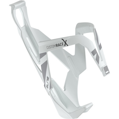 Elite Custom Race X White Glossy Grey Bottle Cage