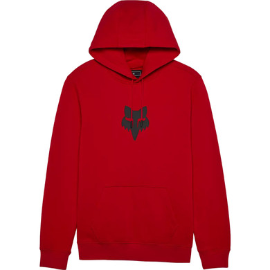 Fox Fox Head Fleece Pull Over Hoodie Flame Red