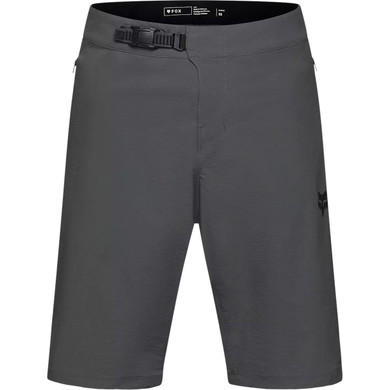 Grey shorts with black retention system