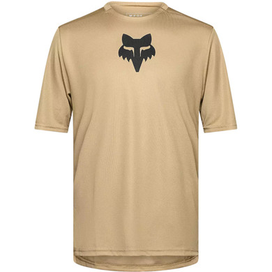 Cream short sleeve jersey with black logos