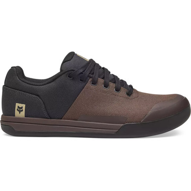 Brown and black lace up mountain bike shoes