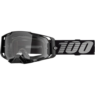 100% Armega Goggles Black Clear