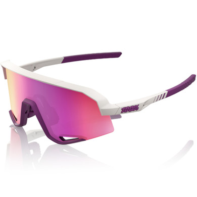 100% Slendale Sunglasses Matte Chalk Purple Mirror