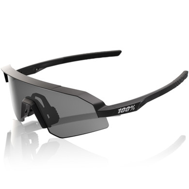100% Slendale XS Sunglasses Matte Black Smoke Lens