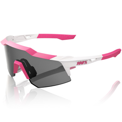 100% Speedcraft XS Sunglasses Puddy Pink White Smoke