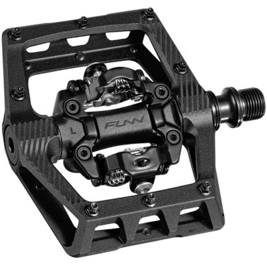 FUNN Pedal Ripper V2 Float Engagement SPD Compatible Clipless Pedals Double Sided Black