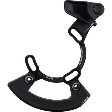 Black chainguide with white logos