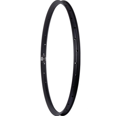 Black rim with white logos