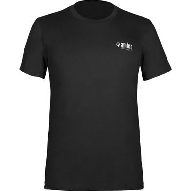 Black T shirt with white logo