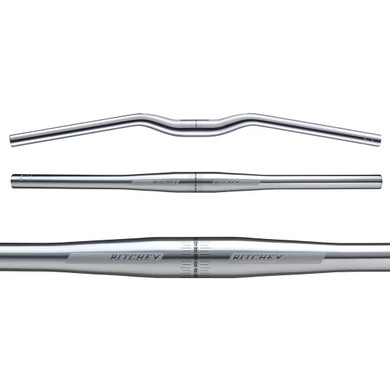 Silver handlebar with grey logos