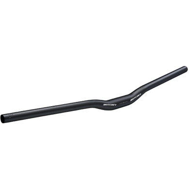 Black handlebar with white logos