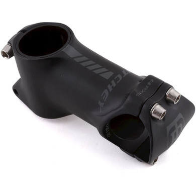 Black stem with grey logos and silver bolts