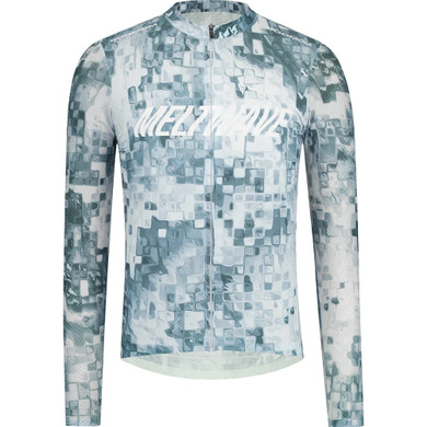 Blue and white jersey with white logo
