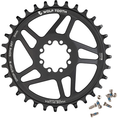 Wolf Tooth SRAM 8-Bolt Direct Mount Chainring For MTB Drop-Stop B