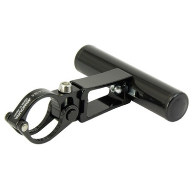 Black clamp with accessory bar attached