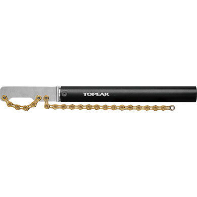 Black and silver chain breaker with gold chain