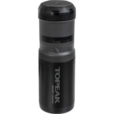 Black and grey tube with grey logos