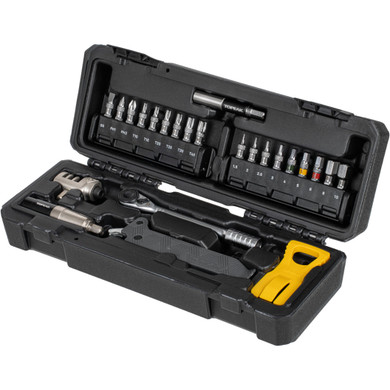 Toolkit in black hard case