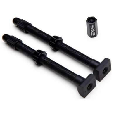 Two black tubeless valves