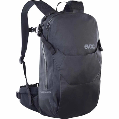 Black backpack with grey logos