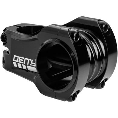 Black stem with white logos