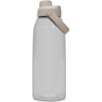 Transparent bottle with cream lid