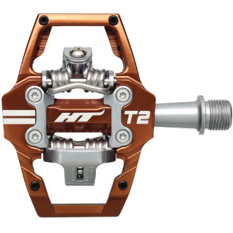 HT Components T2 Pedals (Alloy / CNC CRMO) - Root Beer