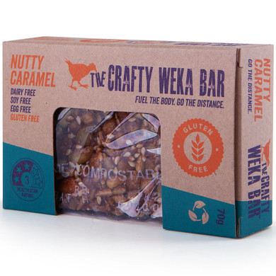 The Crafty Weka Bar Gluten Free Nutty Caramel 70g