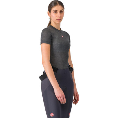 Castelli Medio Short Sleeve Womens Base Layer Melange Gray