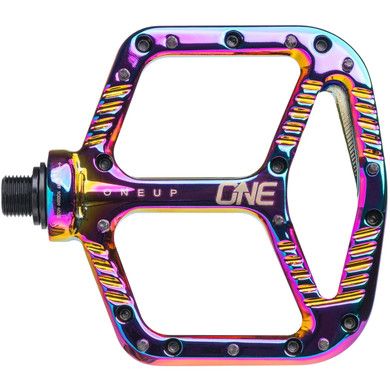 OneUp Components Aluminum Flat Pedals Oil Slick