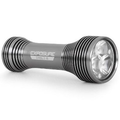 Exposure Diablo Mk15 Front Light W/ Helmet and Handlebar Mounts Gun Metal Black