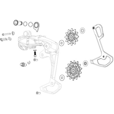 SRAM GX T-Type Eagle AXS Rear Derailleur Cage Assembly