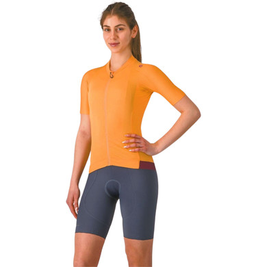 Castelli Espresso Womens Jersey Soft Orange/Deep Bordeaux