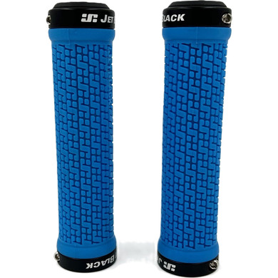 JetBlack Pin Lock-On Grips Blue/Black