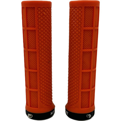 JetBlack Staple Lock-On Grips Orange/Black