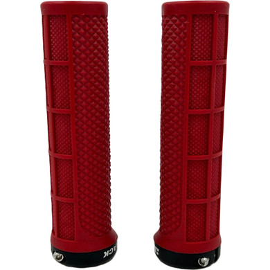 JetBlack Staple Lock-On Grips Red/Black