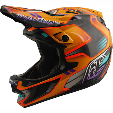 Troy Lee Designs D4 AS Carbon Helmet Crest Gold