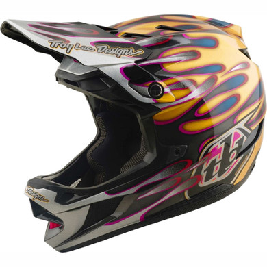 Troy Lee Designs D4 AS Carbon Helmet Overspray Gold / Black