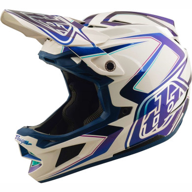 Troy Lee Designs D4 AS Composite Helmet Flared White / Indigo