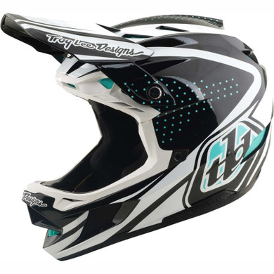 Troy Lee Designs D4 AS Polyacrylite Helmet The Line Charcoal / White