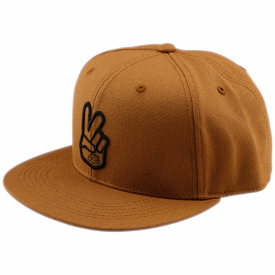 Troy Lee Designs Peace Out Flat Bill Snapback Hat Sienna