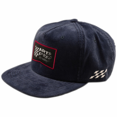 Troy Lee Designs Winners Circle Unstructured Snapback Hat Corduroy Indigo