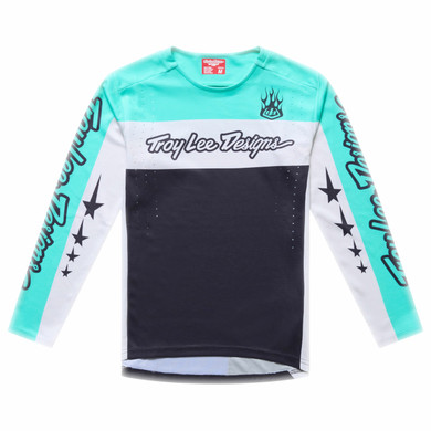 Troy Lee Designs Youth Sprint Pro Long Sleeve Jersey Yo Moto Carbon